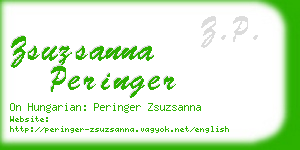 zsuzsanna peringer business card